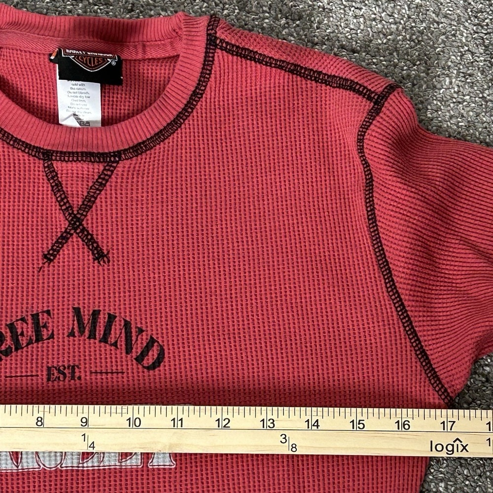 Women's Harley Davidson Deadwood SD MEDIUM - Red Long Sleeve Thermal NWOT - Picture 8 of 10